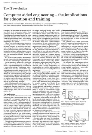 The IT Revolution. Computer Aided Engineering - the Implications for Education and Training