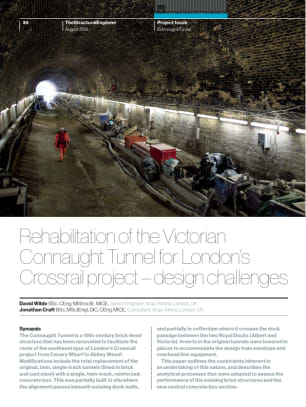 Rehabilitation of the Victorian Connaught Tunnel for London’s Crossrail project – design challenges