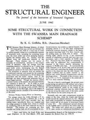Some Structural Work in Connection With the Swansea Main Drainage Scheme