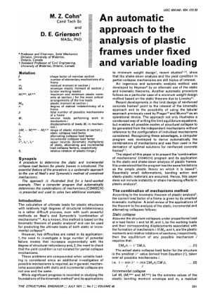 An Automatic Approach to the Analysis of Plastic Frames under Fixed and Variable Loading