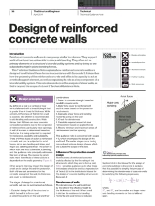 Technical Guidance Note (Level 2, No. 10): Design of reinforced concrete walls