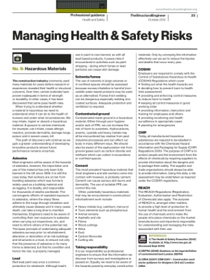 Managing Health & Safety Risks (No. 9): Hazardous Materials