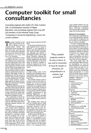 Computer Toolkit for Small Consultancies