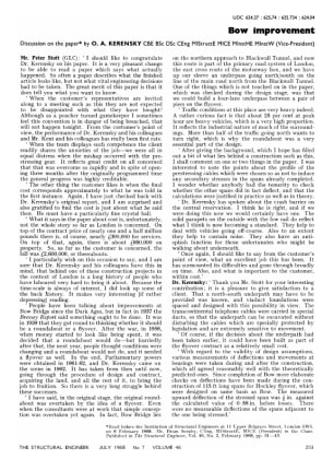 Bow Improvement. Discussion on the paper by O. A. Kerensky CBE BSc DSc CEng MlStructE MICE MlnstHE M