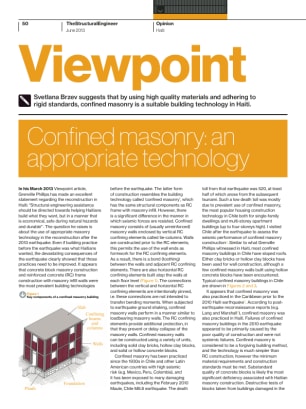 Viewpoint: Confined masonry: an appropriate technology