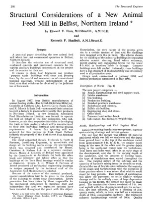 Structural. Considerations of a New Animal Feed Mill in Belfast, Northern Ireland 