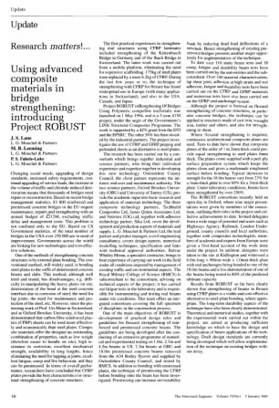 Using Advanced Composite Materials in Bridge Strengthening: Introducing Project ROBUST