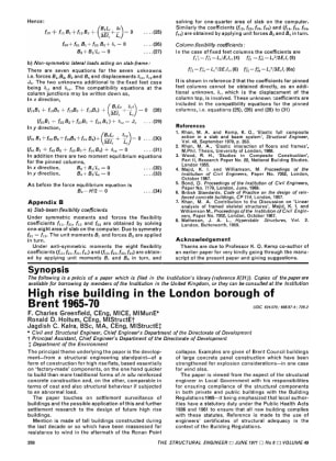 Synopsis High Rise Building in the London Borough of Brent 1965-70 by F. Charles Greenfield, Ronald 
