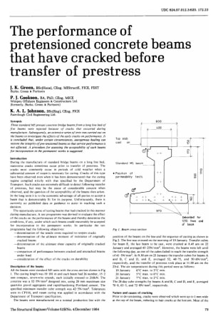 The Performance of Pretensioned Concrete Beams that Have Cracked Before Transfer of Prestress
