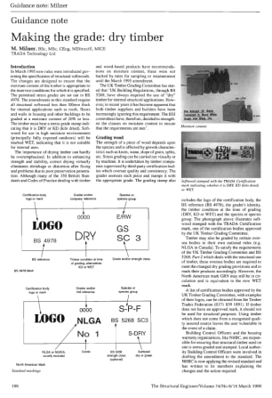 Guidance Note. Making the Grade: Dry Timber