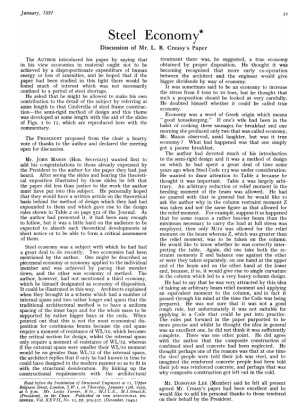 Steel Economy Discussion of Mr. R. Creasy's Paper