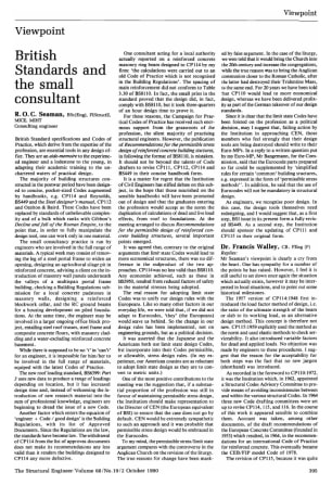 British Standards and the Small Consultant