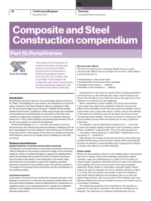 Composite and Steel Construction compendium. Part 12: Portal frames