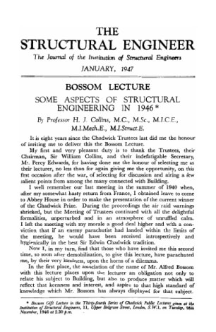 Bossom Lecture. Some Aspects of Structural Engineering in 1946