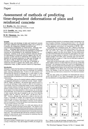 Assessment of Methods of Predicting Time-Dependent Deformations of Plain and Reinforced Concrete