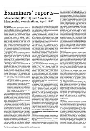 Examiners' Reports - Membership (Part 3) and Associate-Membership Examinations, April 1982