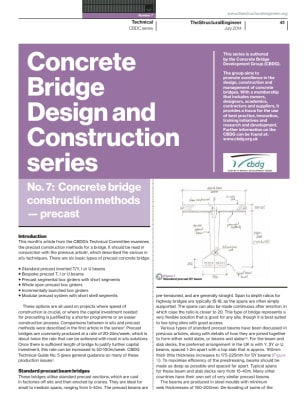 Concrete Bridge Design and Construction. No. 7: Construction methods – precast