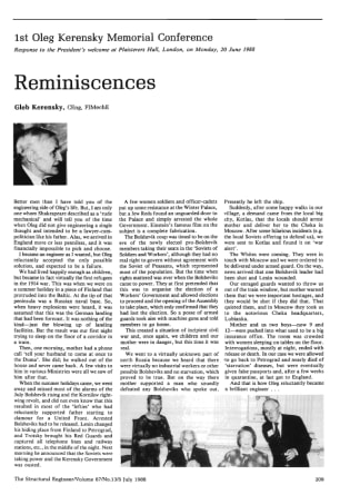 Reminiscences