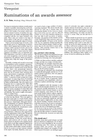Ruminations of an Awards Assessor