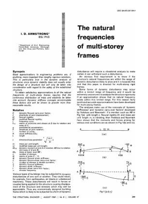 The Natural Frequencies of Multi-Storey Frames