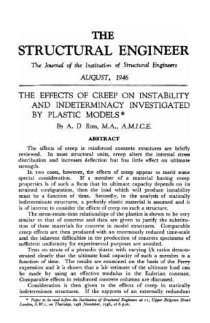 The Effects of Creep on Instability and Indeterminacy Investigated by Plastic Models