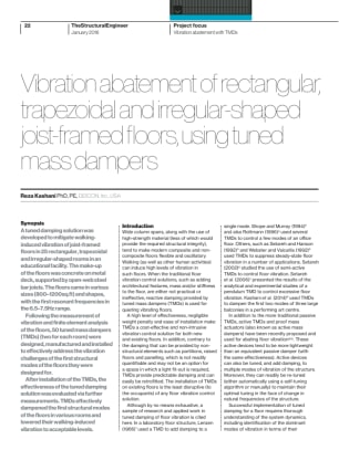 Vibration abatement of rectangular, trapezoidal and irregular-shaped joist-framed floors, using tuned mass dampers