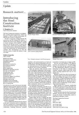 Update. Research Matters!.. Introducing the Steel Construction Institute