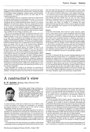 A Contractor's View