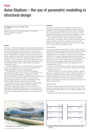 Aviva Stadium – the use of parametric modelling in structural design