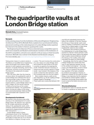 The quadripartite vaults at London Bridge station