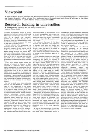 Research Funding in Universities