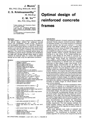 Optimal Design of Reinforced Concrete Frames