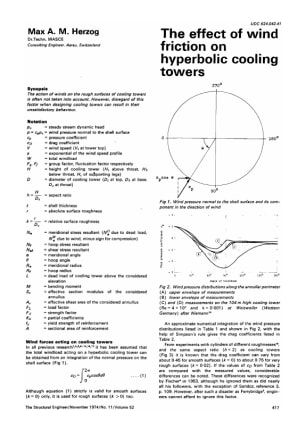 The Effect of Wind Friction on Hyperbolic Cooling Towers