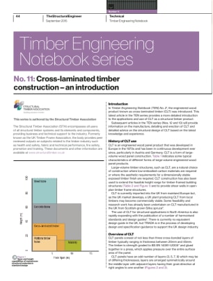 Timber Engineering Notebook series. No. 11: Cross-laminated timber construction – an introduction