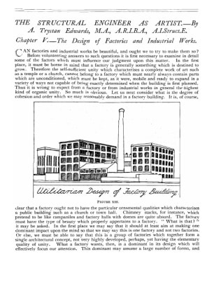 The Structural Engineer as Artist Chapter V. - The Design of Factories and Industrial Works
