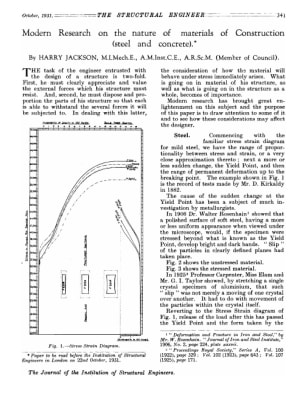 Modern Research on the Nature of Materials of Construction (Steel and Concrete)