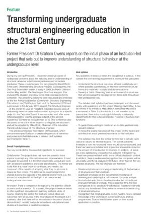 Transforming undergraduate structural engineering education in the 21st Century