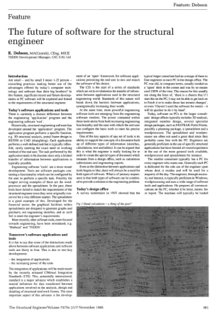 The Future of Software for the Structural Engineer