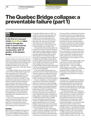 The Quebec Bridge collapse: a preventable failure (part 1)