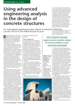 Using advanced engineering analysis in the design of concrete structures