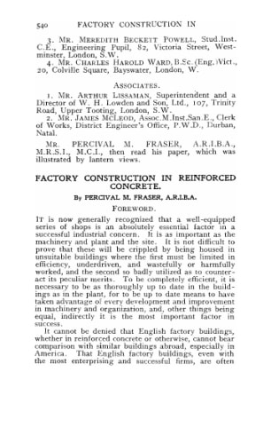 Factory construction in reinforced concrete