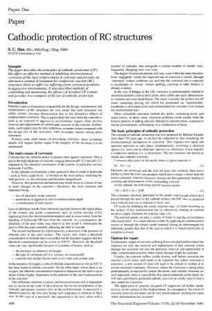 Cathodic Protection of RC Structures