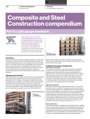 Composite and Steel Construction compendium. Part 9: Light gauge steelwork