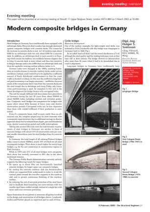Modern composite bridges in Germany