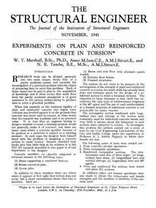 Experiments on Plain and Reinforced Concrete in Torsion