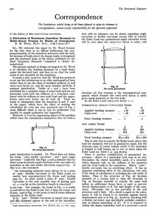 Correspondence A Derivation of Maximum Stanchion Moments in Multi-Storey Frames by Means of Nomogram