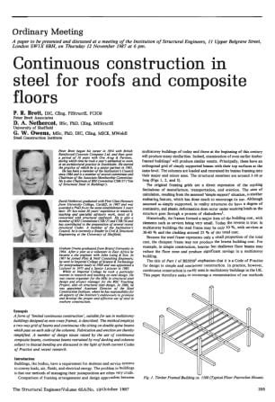 Continuous Construction in Steel for Roofs and Composite Floors