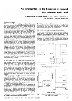 An investigation on the behaviour of encased steel columns under load
