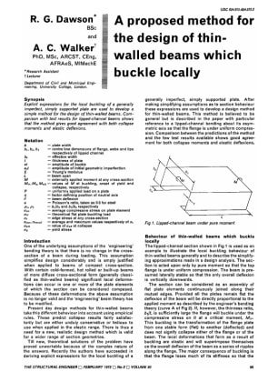 A Proposed Methods for the Design of Thin-walled Beams which Buckle Locally 