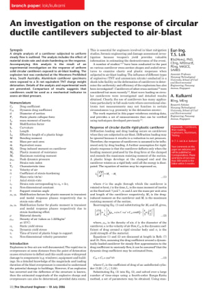 An investigation on the response of circular ductile cantilevers subjected to air-blast